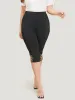 Plain Crisscross Mesh Patchwork Cropped Leggings sold by Bloomchic
