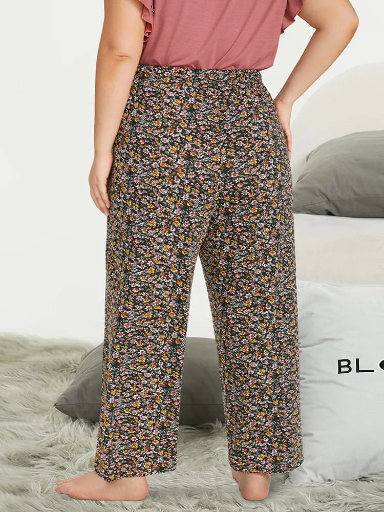 Ditsy Floral Pocket Elastic Waist Sleep Pants sold by Bloomchic product image thumbnail 4