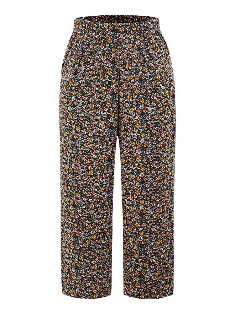 Ditsy Floral Pocket Elastic Waist Sleep Pants sold by Bloomchic product image thumbnail 5