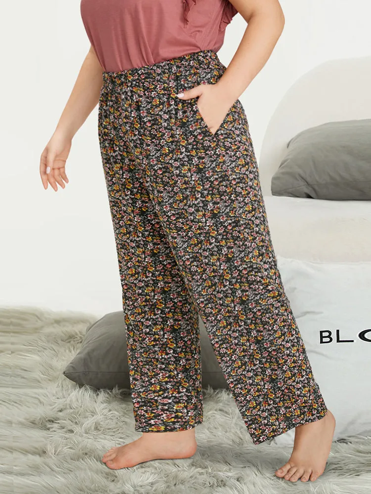Ditsy Floral Pocket Elastic Waist Sleep Pants sold by Bloomchic product image thumbnail 3