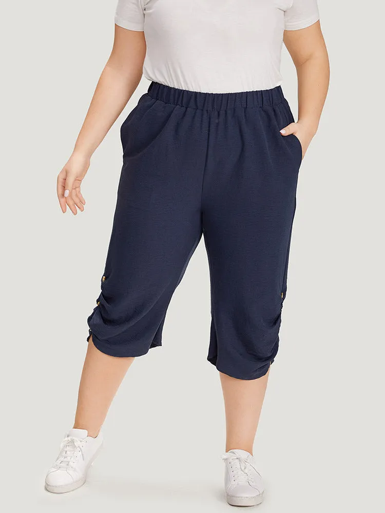 Solid Pocket Beaded Detail Gathered Pants sold by Bloomchic product image thumbnail 5