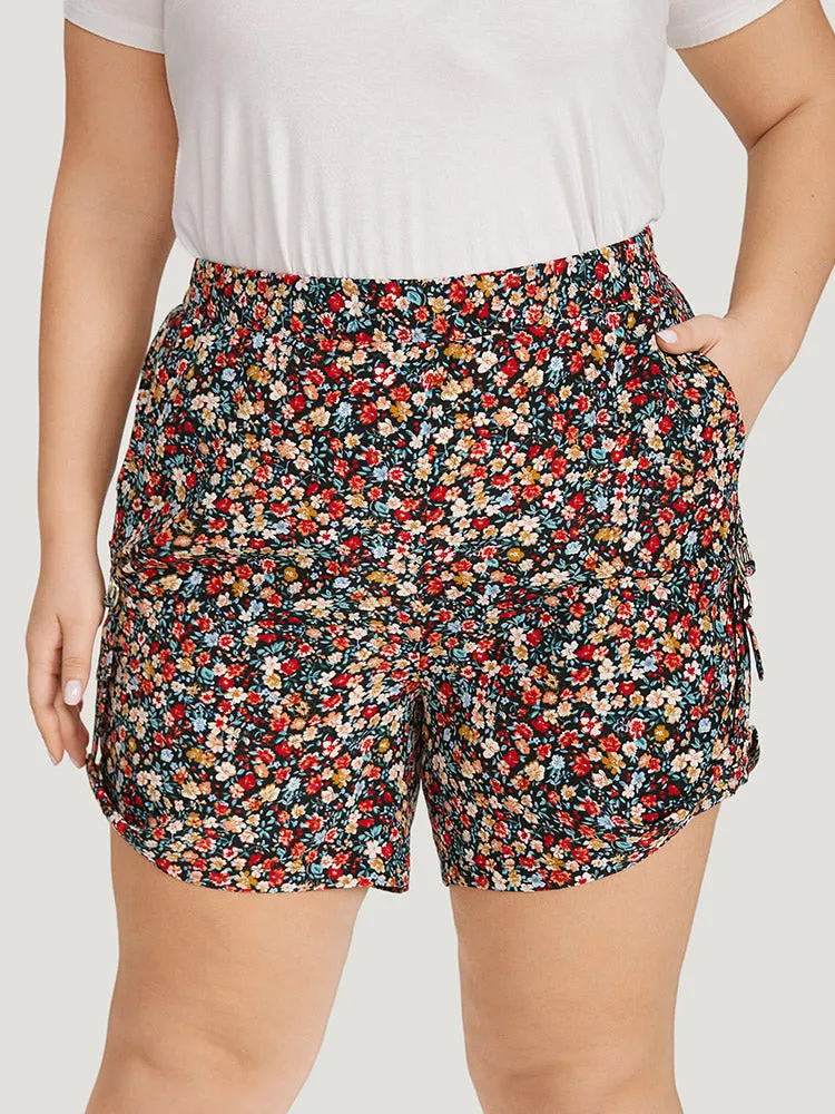Ditsy Floral Pocket Buckle Detail Shorts sold by Bloomchic product image thumbnail 2