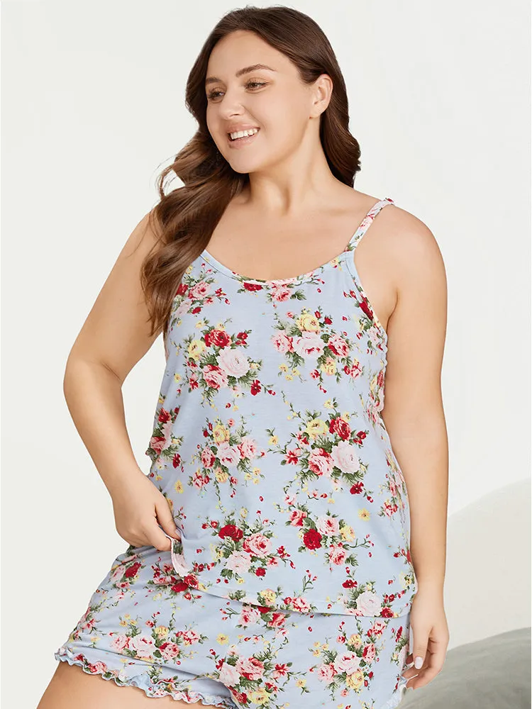 Floral Print Crew Neck Sleep Cami Top sold by Bloomchic product image thumbnail 5