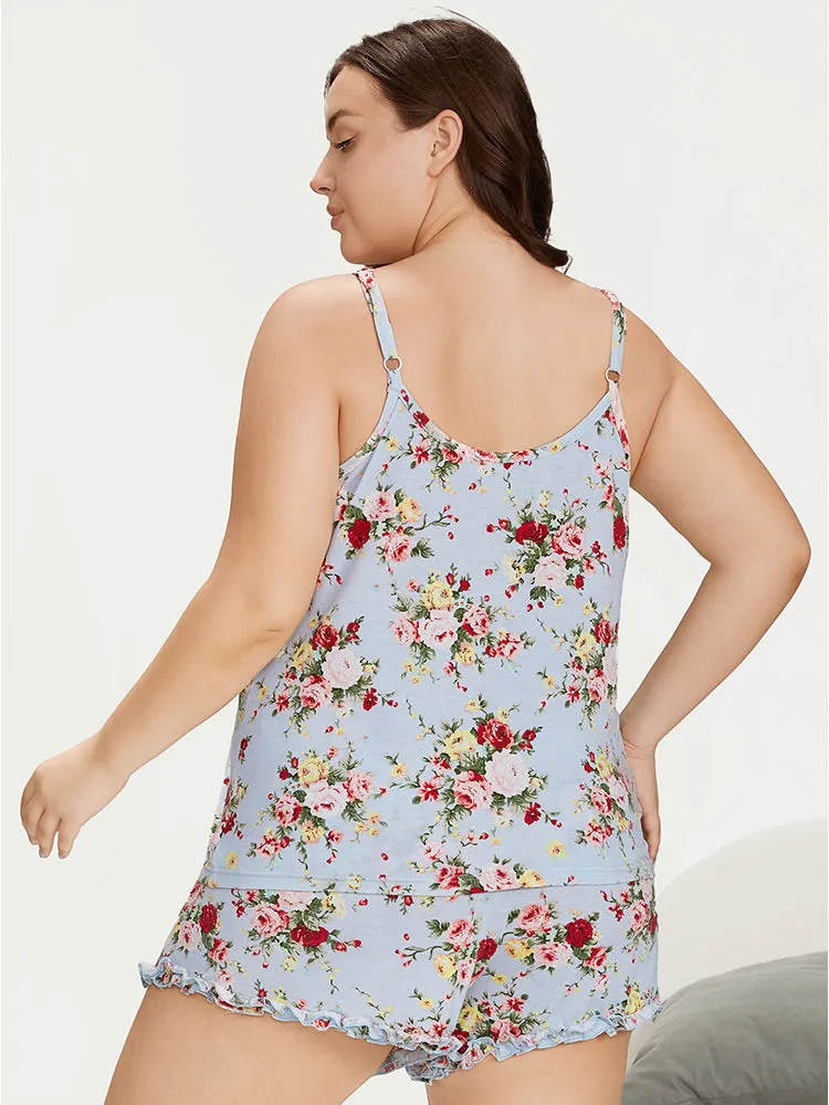 Floral Print Crew Neck Sleep Cami Top sold by Bloomchic product image thumbnail 2