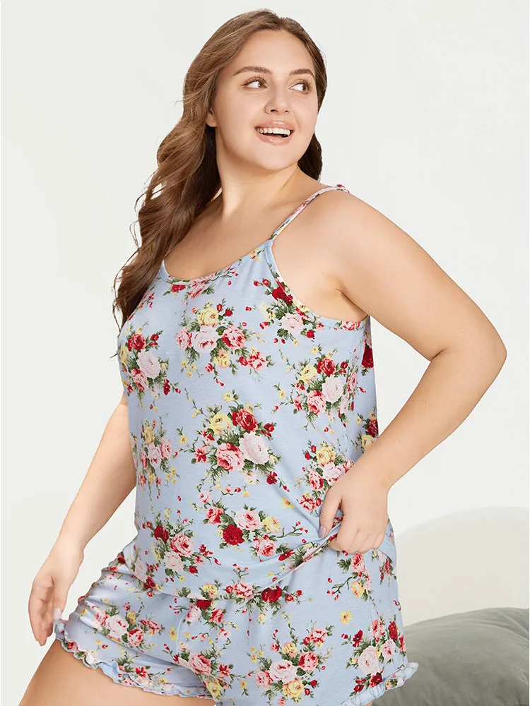 Floral Print Crew Neck Sleep Cami Top sold by Bloomchic product image thumbnail 4