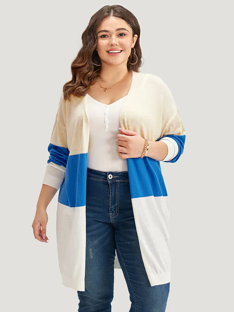 Supersoft Essentials Contrast Open Front Lightweight Cardigan sold by Bloomchic