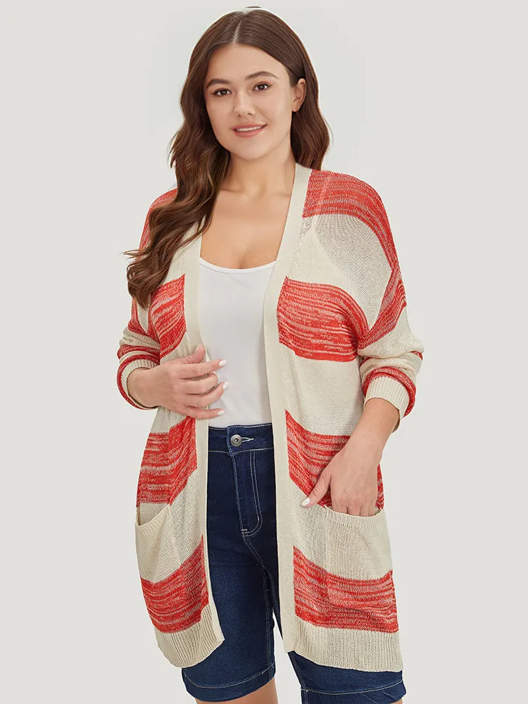 Two Tone Pocket Open Front Cardigan sold by Bloomchic product image thumbnail 3