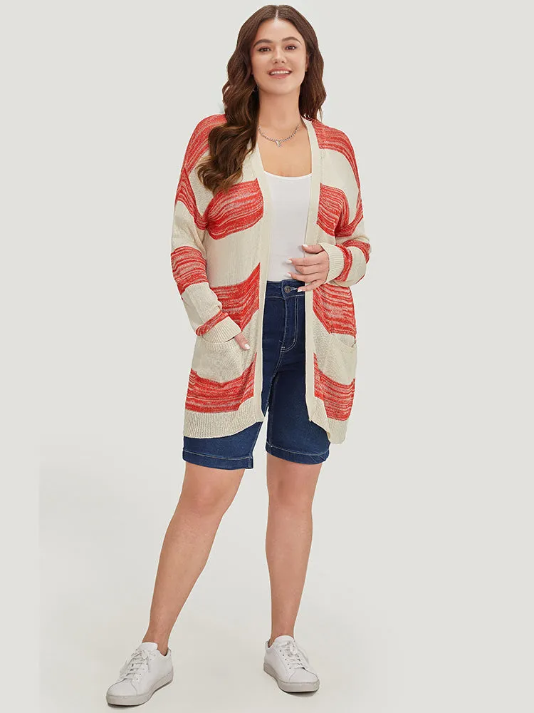 Two Tone Pocket Open Front Cardigan sold by Bloomchic product image thumbnail 4