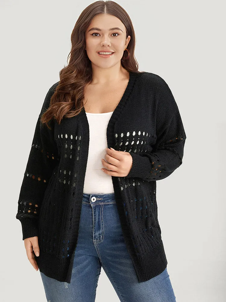 Plain Hollow Out Open Front Cardigan sold by Bloomchic product image thumbnail 5