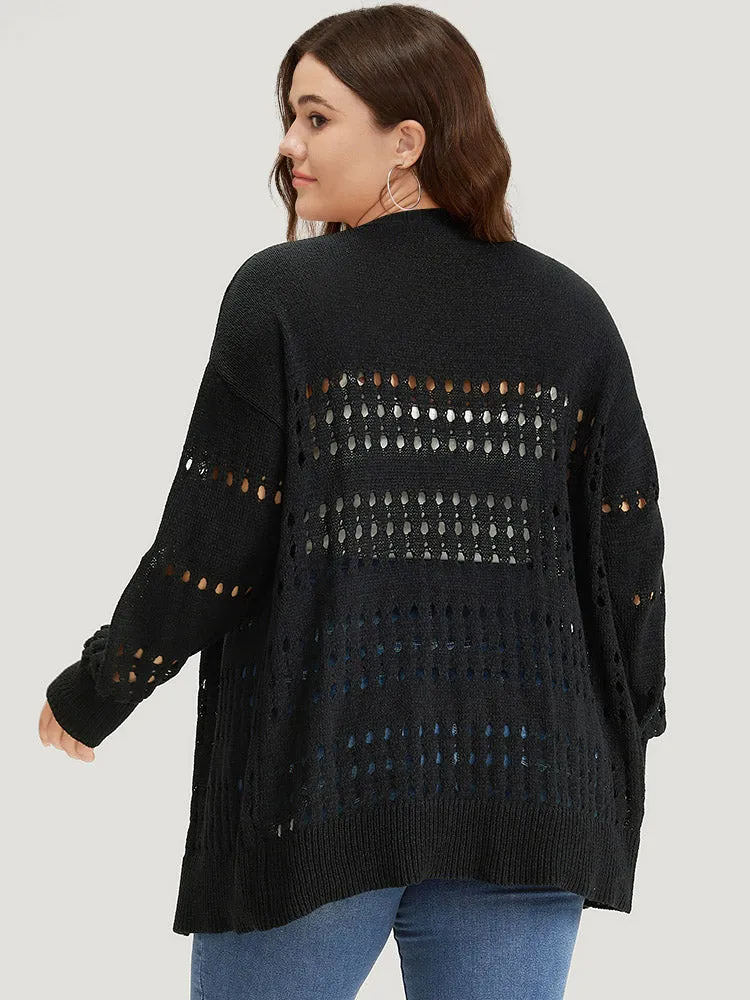 Plain Hollow Out Open Front Cardigan sold by Bloomchic product image thumbnail 2