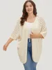 Solid Batwing Sleeve Cut Out Open Front Cardigan sold by Bloomchic