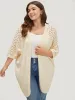 Solid Batwing Sleeve Cut Out Open Front Cardigan sold by Bloomchic