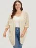 Solid Batwing Sleeve Cut Out Open Front Cardigan sold by Bloomchic