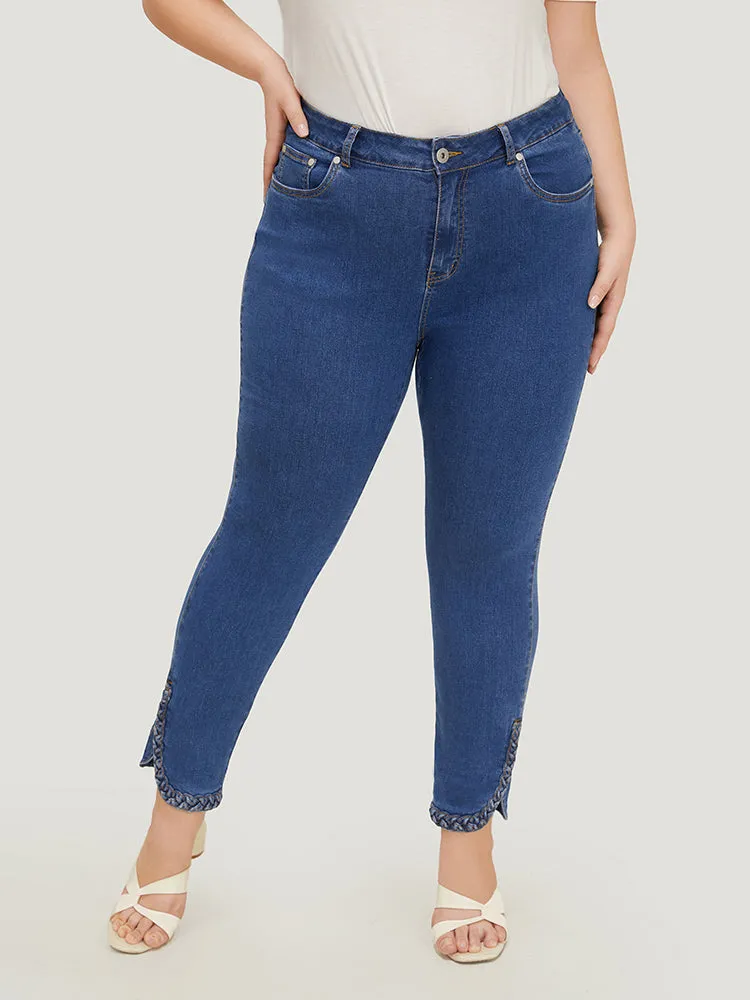 Split Arc Hem Medium Wash Jeans sold by Bloomchic product image thumbnail 2