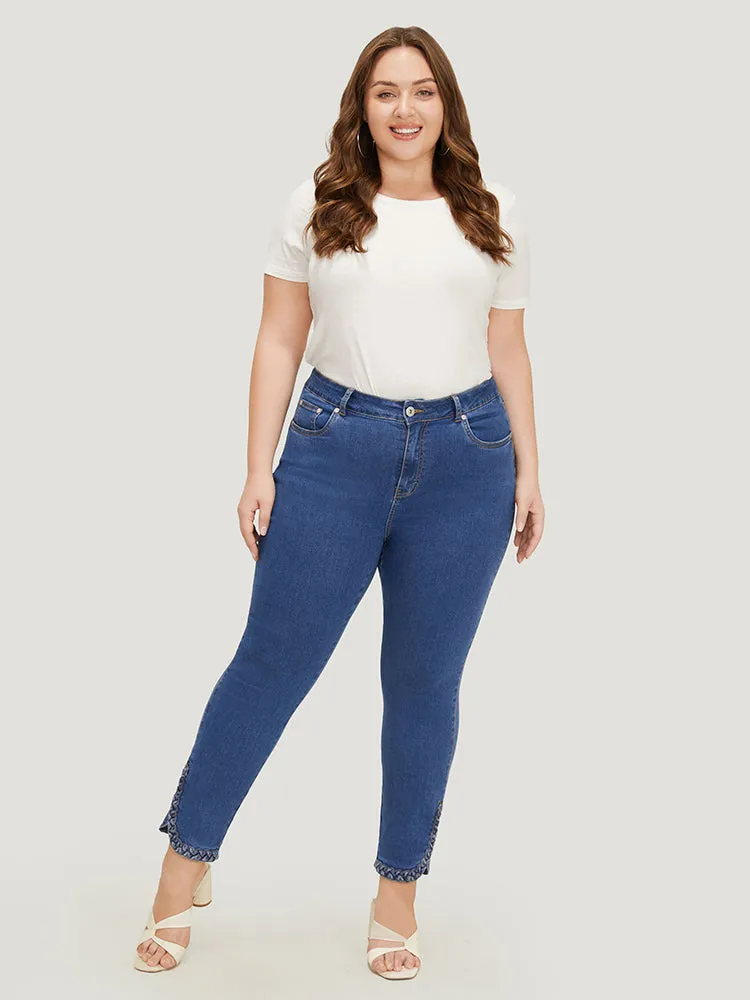 Split Arc Hem Medium Wash Jeans sold by Bloomchic product image thumbnail 3