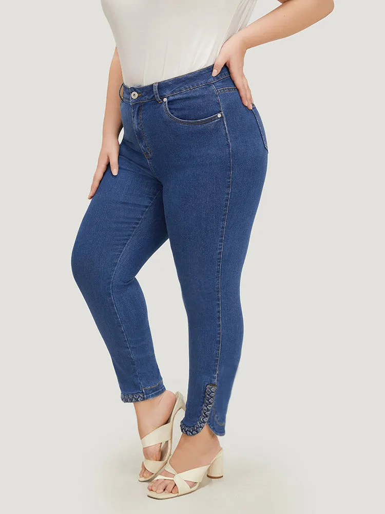 Split Arc Hem Medium Wash Jeans sold by Bloomchic product image thumbnail 4