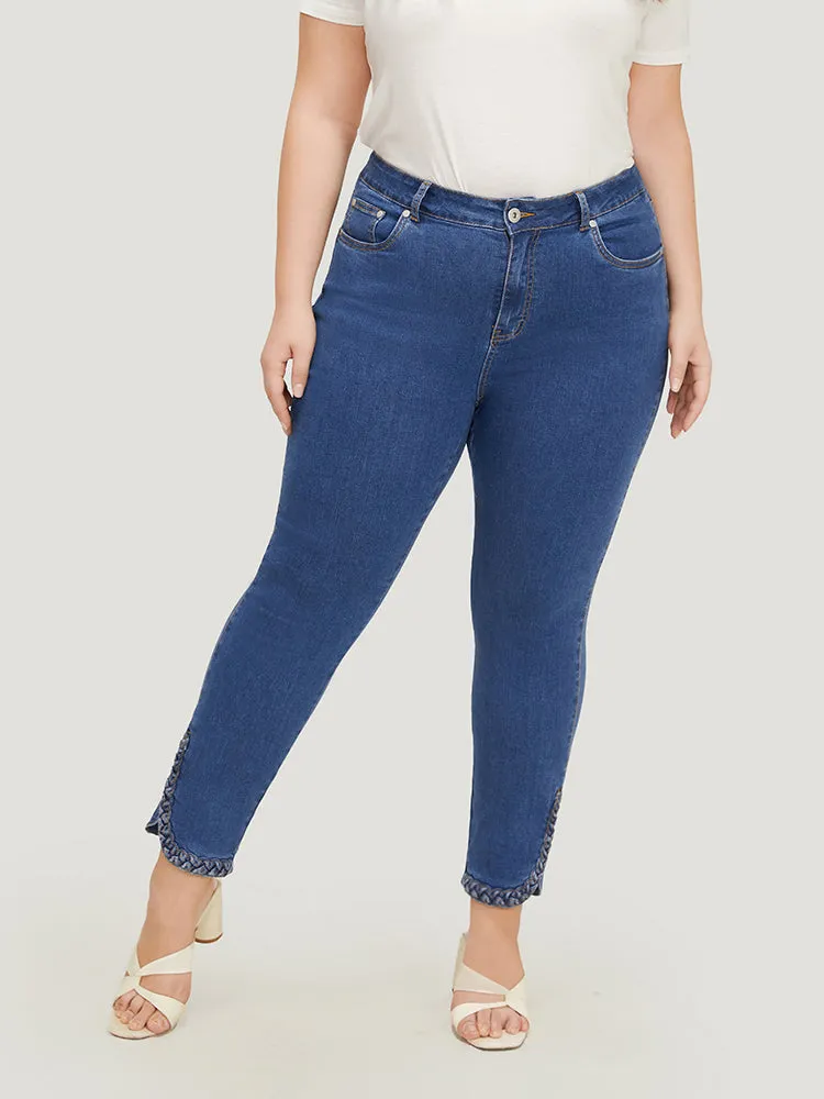 Split Arc Hem Medium Wash Jeans sold by Bloomchic product image thumbnail 5