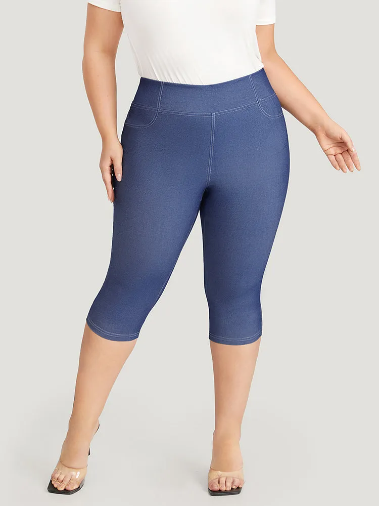 Solid Stitch Wideband Waist High Rise Leggings sold by Bloomchic product image thumbnail 2