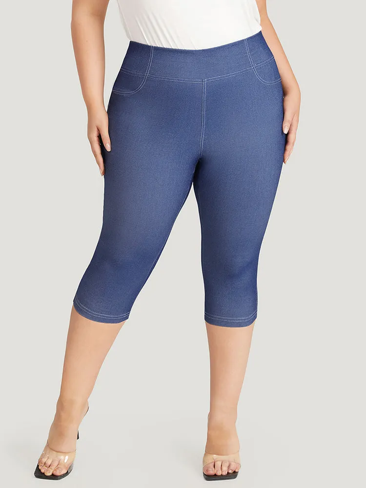 Solid Stitch Wideband Waist High Rise Leggings sold by Bloomchic product image thumbnail 3