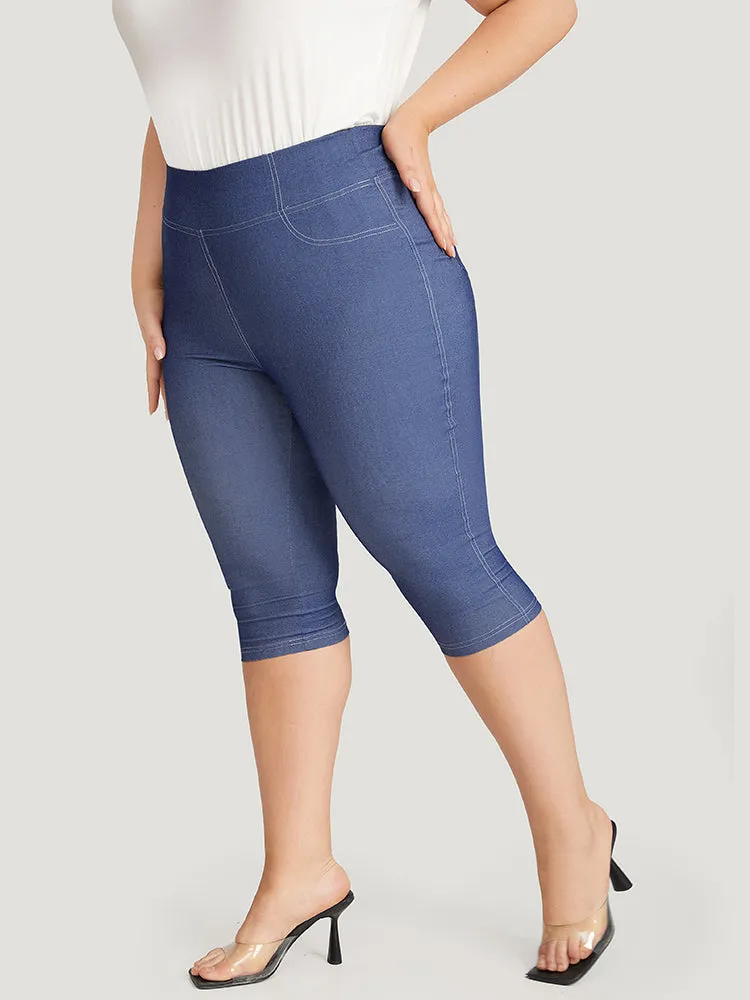 Solid Stitch Wideband Waist High Rise Leggings sold by Bloomchic