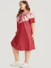 Tie Dye Pocket V Neck Knee Dress sold by Bloomchic