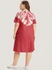 Tie Dye Pocket V Neck Knee Dress sold by Bloomchic