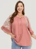 Polka Dot & Ditsy Floral Flounce Sleeve Lace Up Blouse sold by Bloomchic