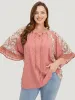 Polka Dot & Ditsy Floral Flounce Sleeve Lace Up Blouse sold by Bloomchic