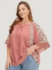 Polka Dot & Ditsy Floral Flounce Sleeve Lace Up Blouse sold by Bloomchic