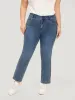 Rainbow Striped Very Stretchy High Rise Medium Wash Jeans sold by Bloomchic