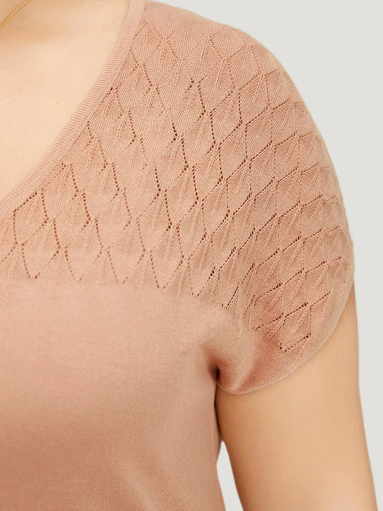 Supersoft Essentials Plain Patchwork Batwing Sleeve Scoop Neck Pullover sold by Bloomchic product image thumbnail 5