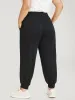 Plain Drawstring Patched Detail Pocket Sweatpants sold by Bloomchic