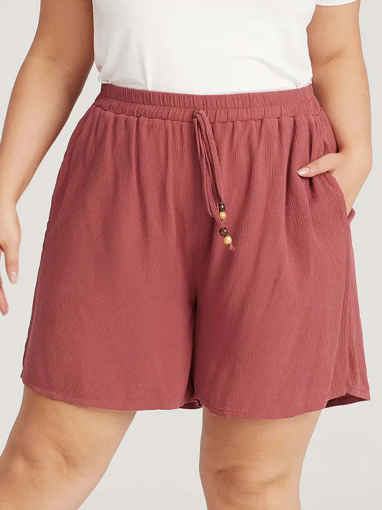 Plain Ties Pocket Beaded Detail Shorts sold by Bloomchic