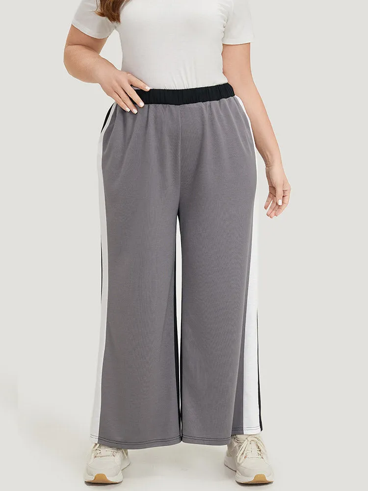 Contrast Patchwork Pocket High Rise Sweatpants sold by Bloomchic product image thumbnail 3