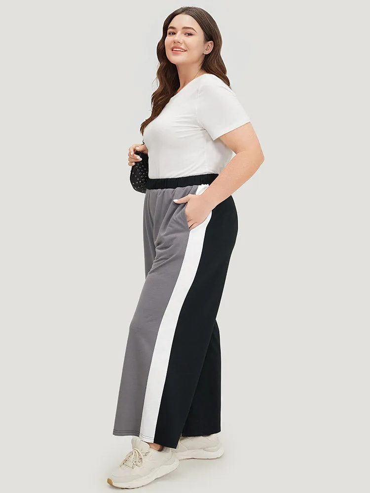 Contrast Patchwork Pocket High Rise Sweatpants sold by Bloomchic product image thumbnail 4