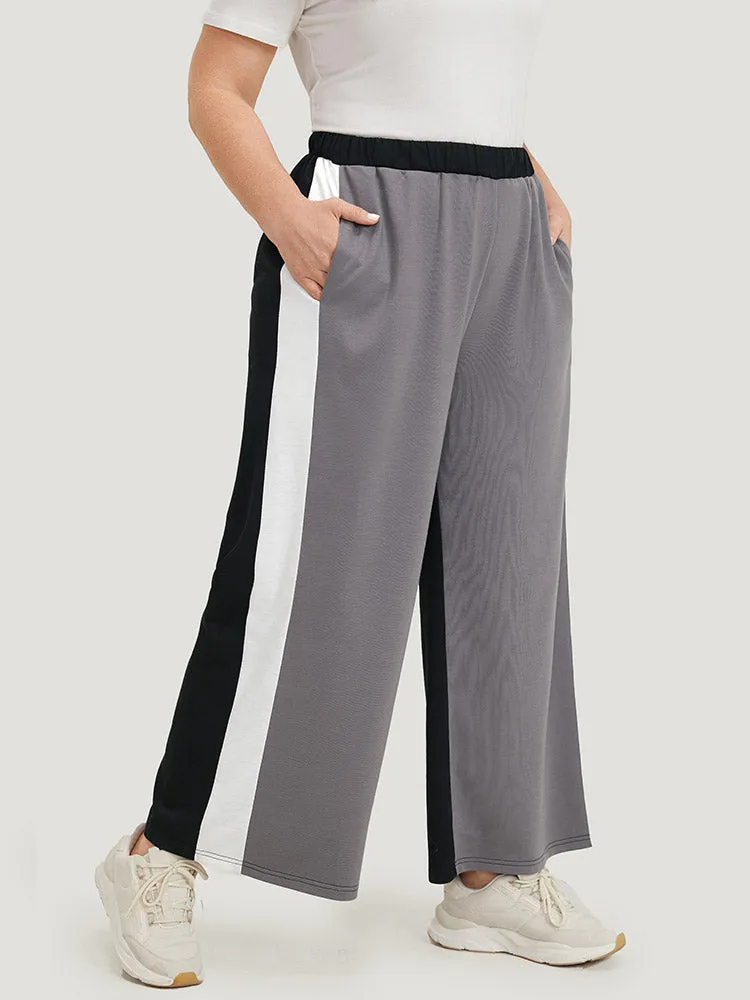Contrast Patchwork Pocket High Rise Sweatpants sold by Bloomchic product image thumbnail 2