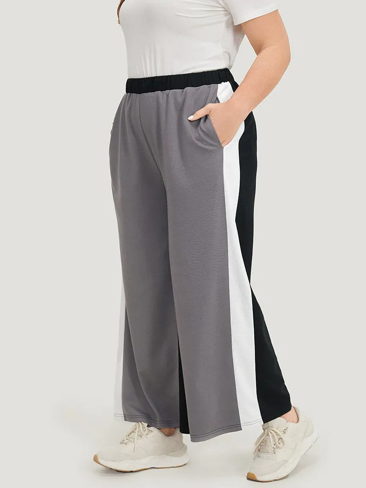 Contrast Patchwork Pocket High Rise Sweatpants sold by Bloomchic product image thumbnail 5