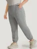 Solid Patched Slant Pocket High Rise Sweatpants sold by Bloomchic