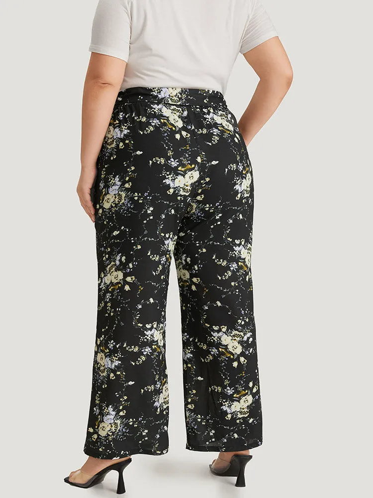 Floral Print Pocket Belted Pants sold by Bloomchic product image thumbnail 2