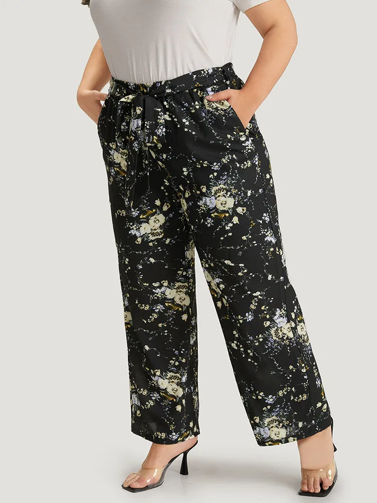 Floral Print Pocket Belted Pants sold by Bloomchic product image thumbnail 3