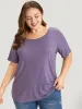 Plain Contrast Lace Heather T-shirt sold by Bloomchic