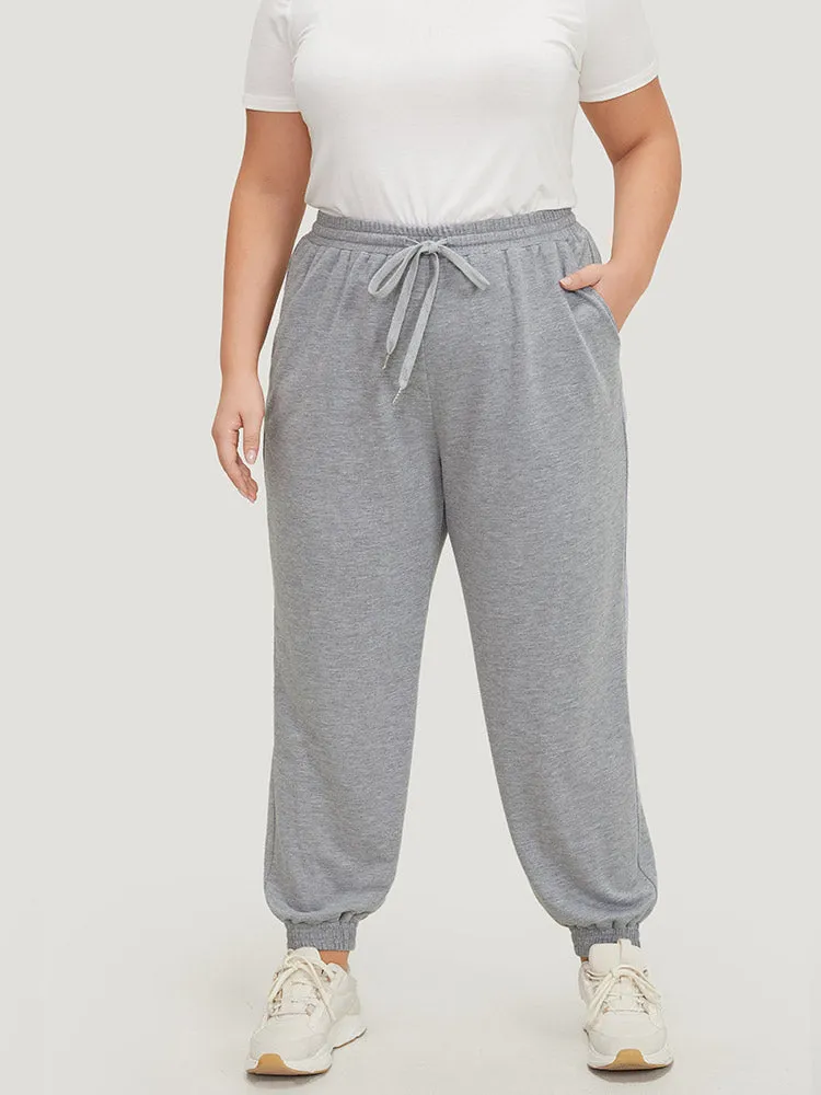 Plain Drawstring Slant Pocket Sweatpants sold by Bloomchic product image thumbnail 2