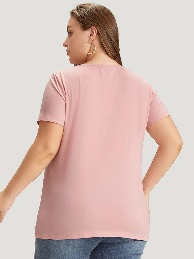 Floral Crochet Lace Mesh Patchwork Cut Out T-shirt sold by Bloomchic product image thumbnail 2