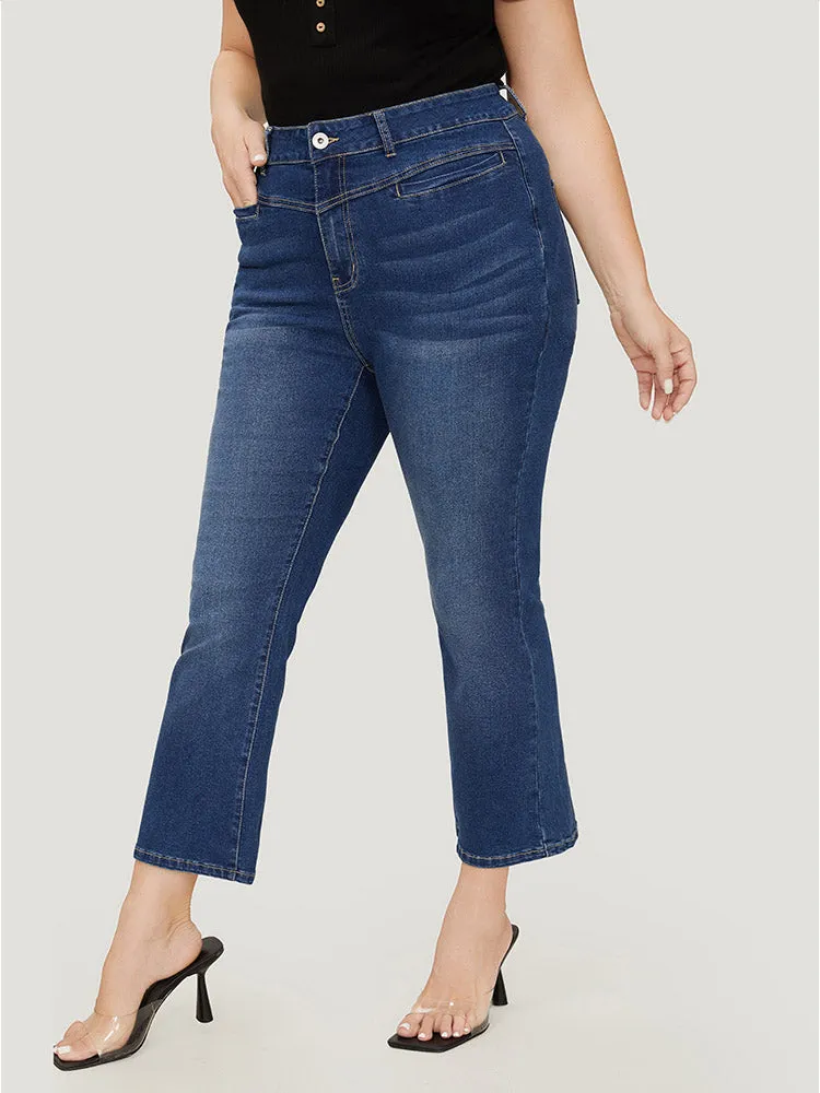 Bootcut Very Stretchy High Rise Contrast Stitch Detail Jeans sold by Bloomchic product image thumbnail 3