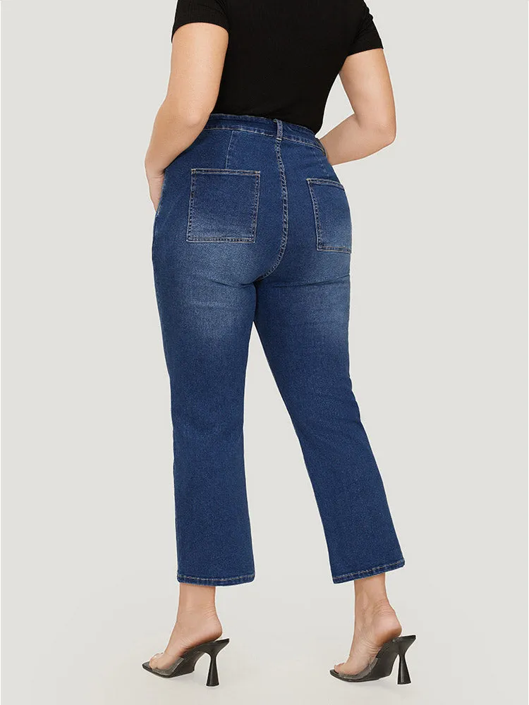 Bootcut Very Stretchy High Rise Contrast Stitch Detail Jeans sold by Bloomchic product image thumbnail 5