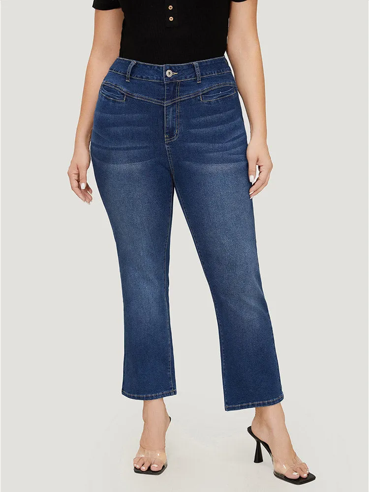 Bootcut Very Stretchy High Rise Contrast Stitch Detail Jeans sold by Bloomchic product image thumbnail 2