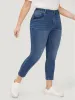 Very Stretchy High Rise Medium Wash Patched Patchwork Jeans sold by Bloomchic