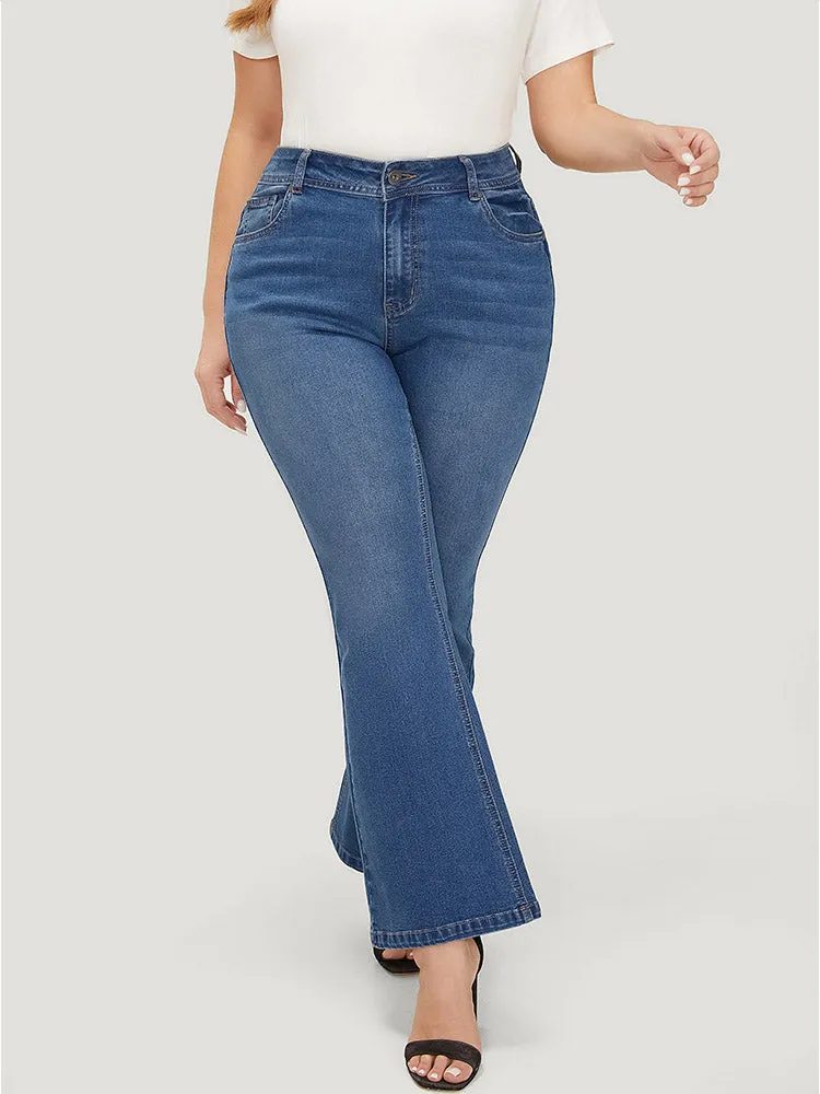 Flare Leg Very Stretchy Medium Wash Jeans sold by Bloomchic product image thumbnail 4