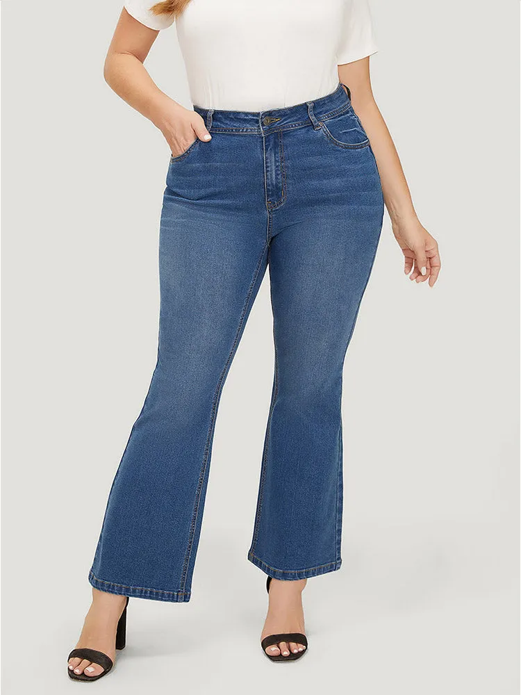 Flare Leg Very Stretchy Medium Wash Jeans sold by Bloomchic product image thumbnail 5