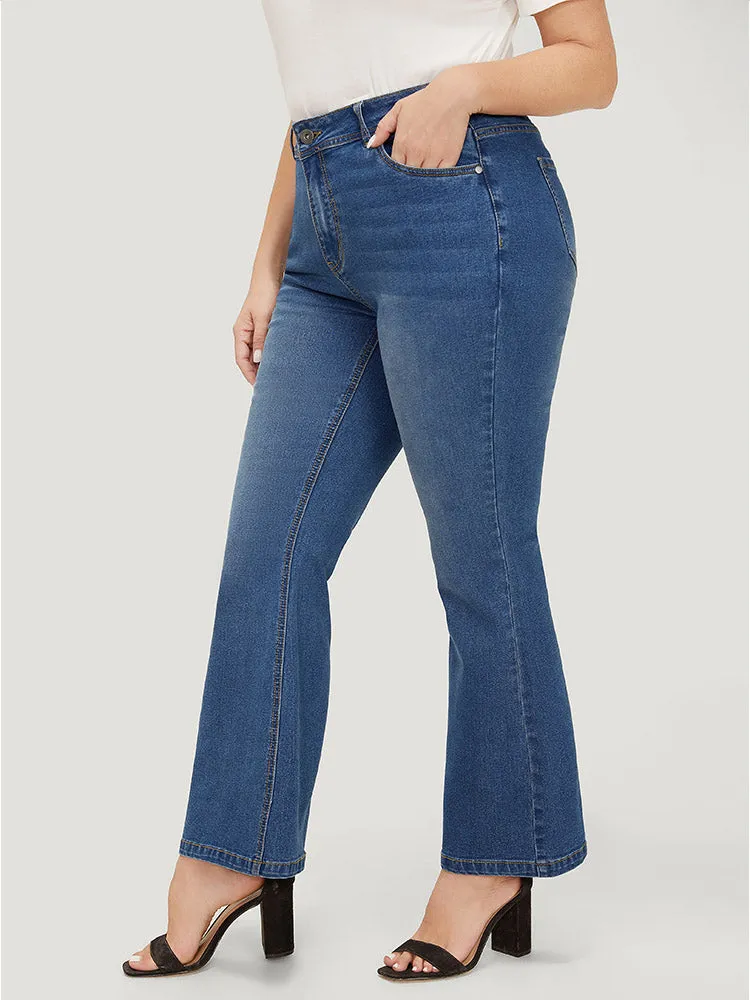 Flare Leg Very Stretchy Medium Wash Jeans sold by Bloomchic product image thumbnail 3